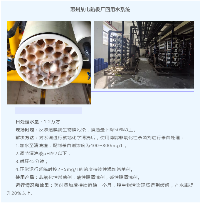 非氧化殺菌劑使用案例