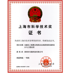 上海市科學(xué)技術(shù)獎-一等獎