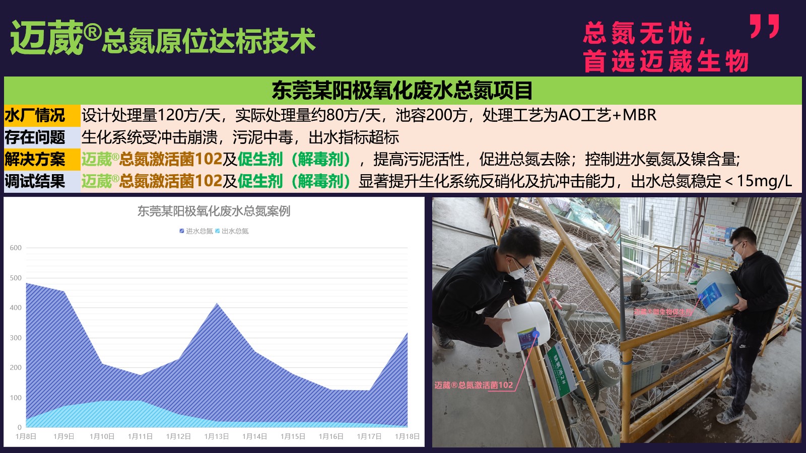 東莞某陽極氧化廢水總氮脫除項(xiàng)目-污泥解毒